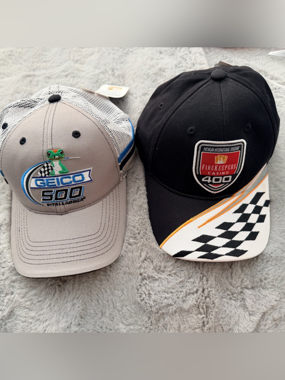 NWT NASCAR Hat Bundle | 2022 FireKeepers 400 & 2023 GEICO 500 Racing Caps